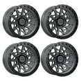 thumbnail image 1 of 4 x Lock Off-Road LUNATIC 20X9 5X127 +0mm Matte Grey W/ Black Ring Rim 20 Inch, 1 of 3