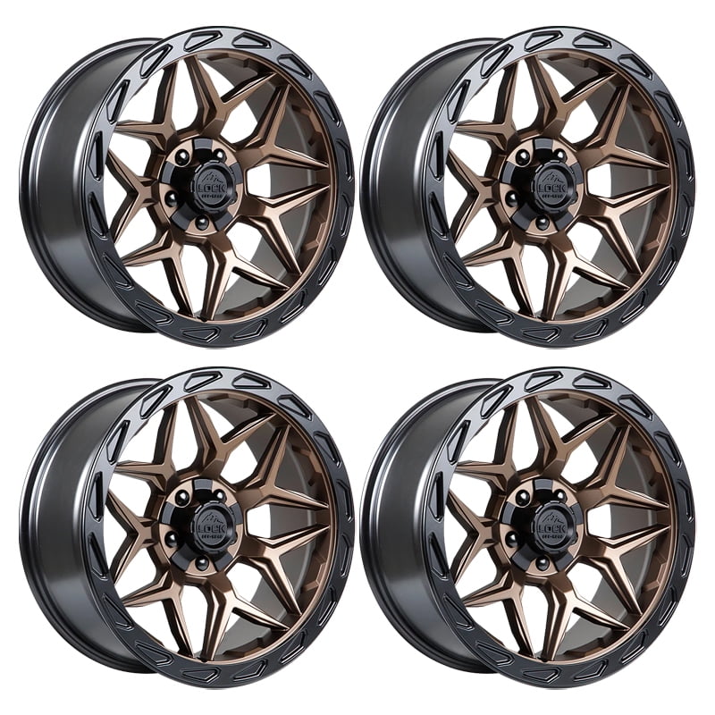 Matrix Flex Rim 4 x Lock Off-Road MATRIX 20X10 6X135/139.7 -18mm Matte Bronze Wheel Rim ...