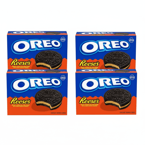 Oreo Reece's 4 x OREO REESE'S Peanut Buttery Creme Chocolate Sandwich Cookies ...