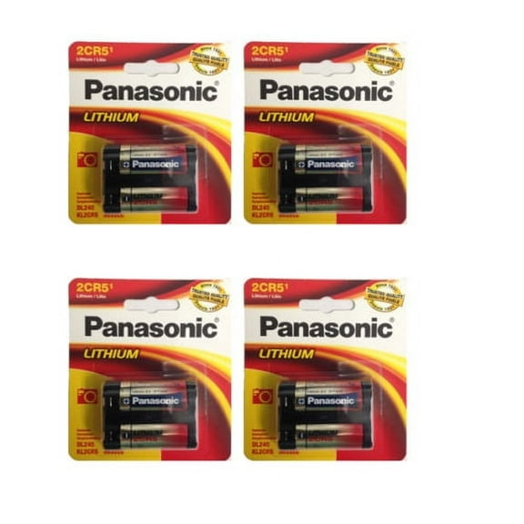 4 x Panasonic 2CR5 6V Lithium Photo Battery, DL45 KL2CR5 5032LC