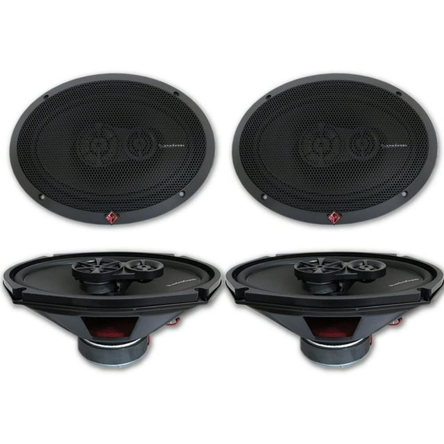 4 x Rockford Fosgate R169X3 6x9 3-Way Car Audio Coaxial Speakers 6" x 9"