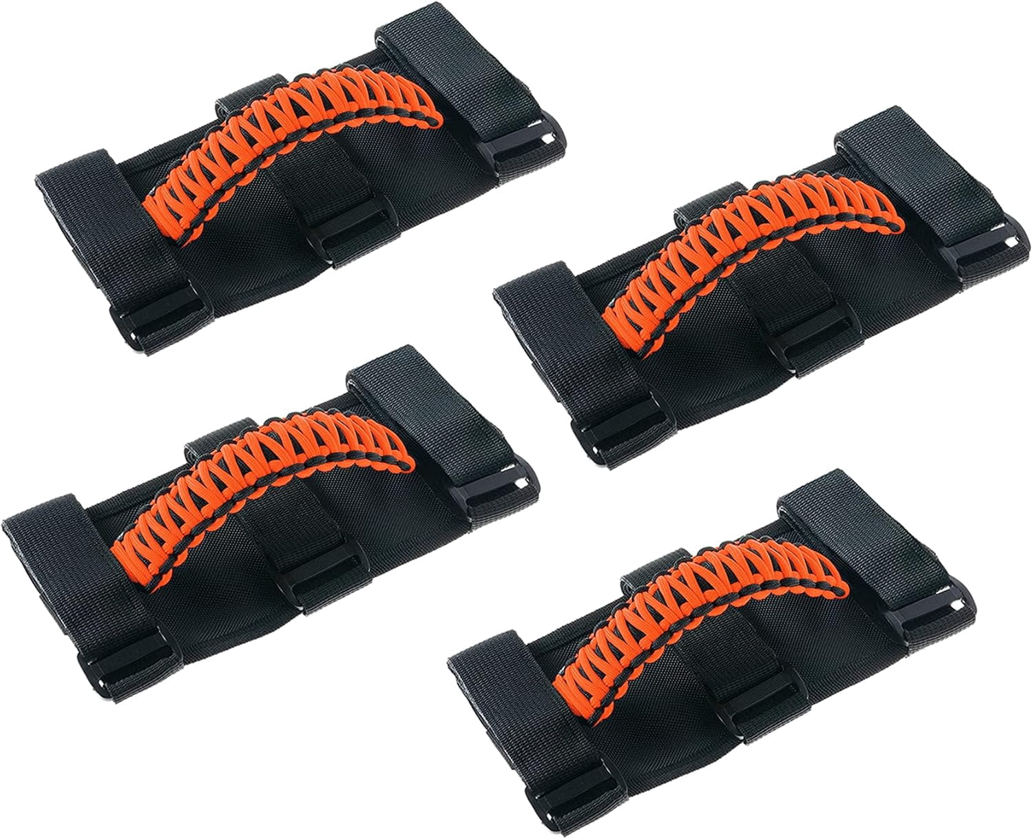 4 x Roll Bar Grab Handles Grip Handle for Jeep Wrangler CJ YJ TJ JK JKU JL JLU & Gladiator JT 1955-2023, Interior Accessories, Neon Orange