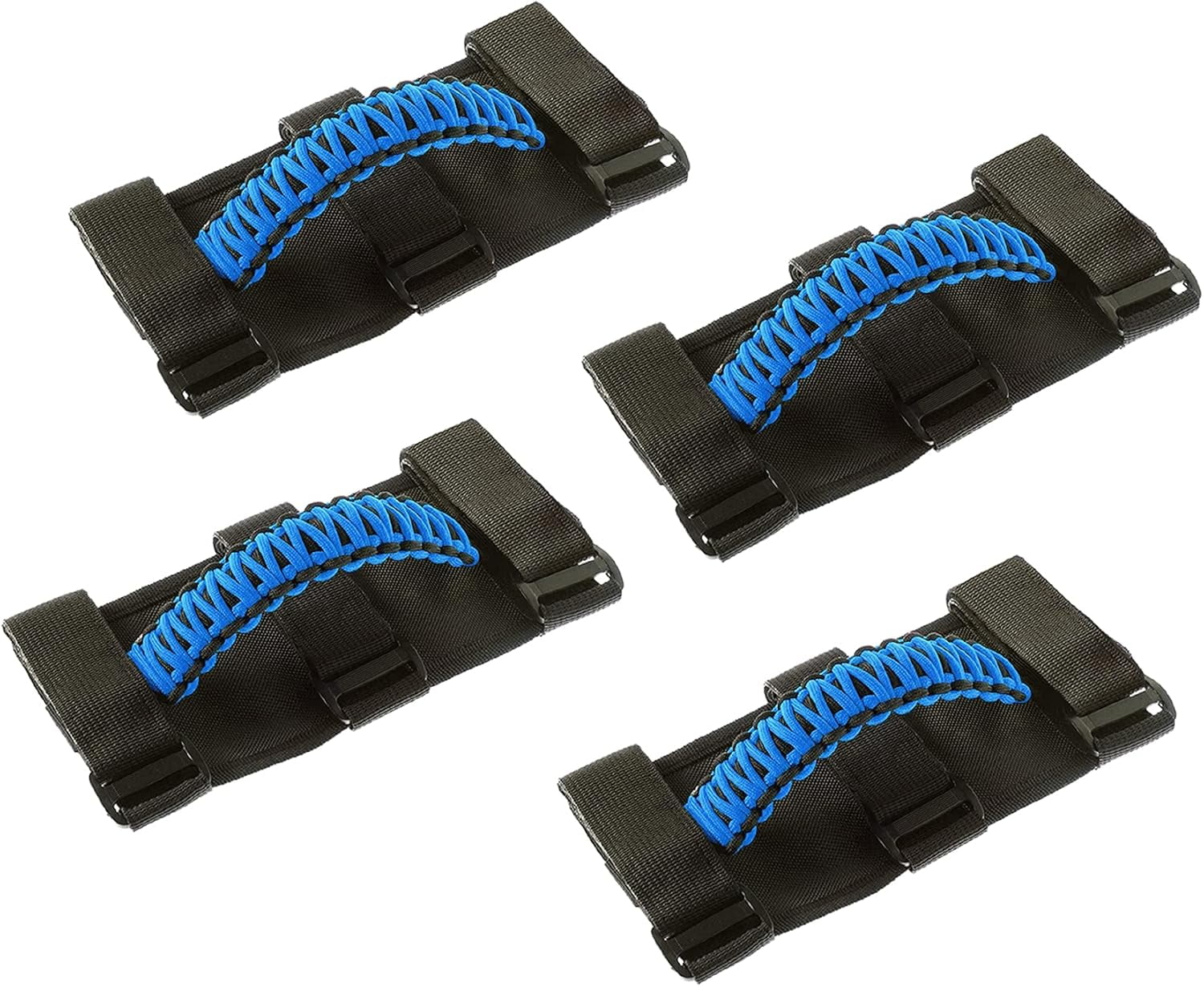 4 x Roll Bar Grab Handles Grip Handle for Jeep Wrangler CJ YJ TJ JK JL & Gladiator JT 1955-2023, Interior Accessories, Blue