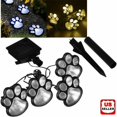 thumbnail image 1 of 4 x Solar Dog Animal Paw Print Lights Garden Outdoor LED Path Lawn Decor Walkway, 1 of 7