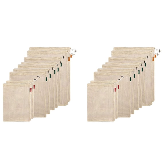 4 x large cloth bags 10 x medium cloth bags 4 x small cloth bags-Photo Color