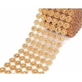 thumbnail image 1 of 4"x10 Yards Flower Diamond Mesh Faux Rhinestone Ribbon Wrap for Wedding, Party, and Events Decoration (Orange), 1 of 1