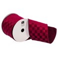 thumbnail image 1 of 4"x10yd Burgundy Velvet Checkered Satin, 1 of 2