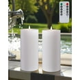 thumbnail image 1 of 4"x12" Outdoor Waterproof Flameless Candles with Remote and Timers, LED Candles, Battery Operated Candles, Electric Fake Pillar Candles for Patio Porch, and Lanterns Decor (White), 1 of 15