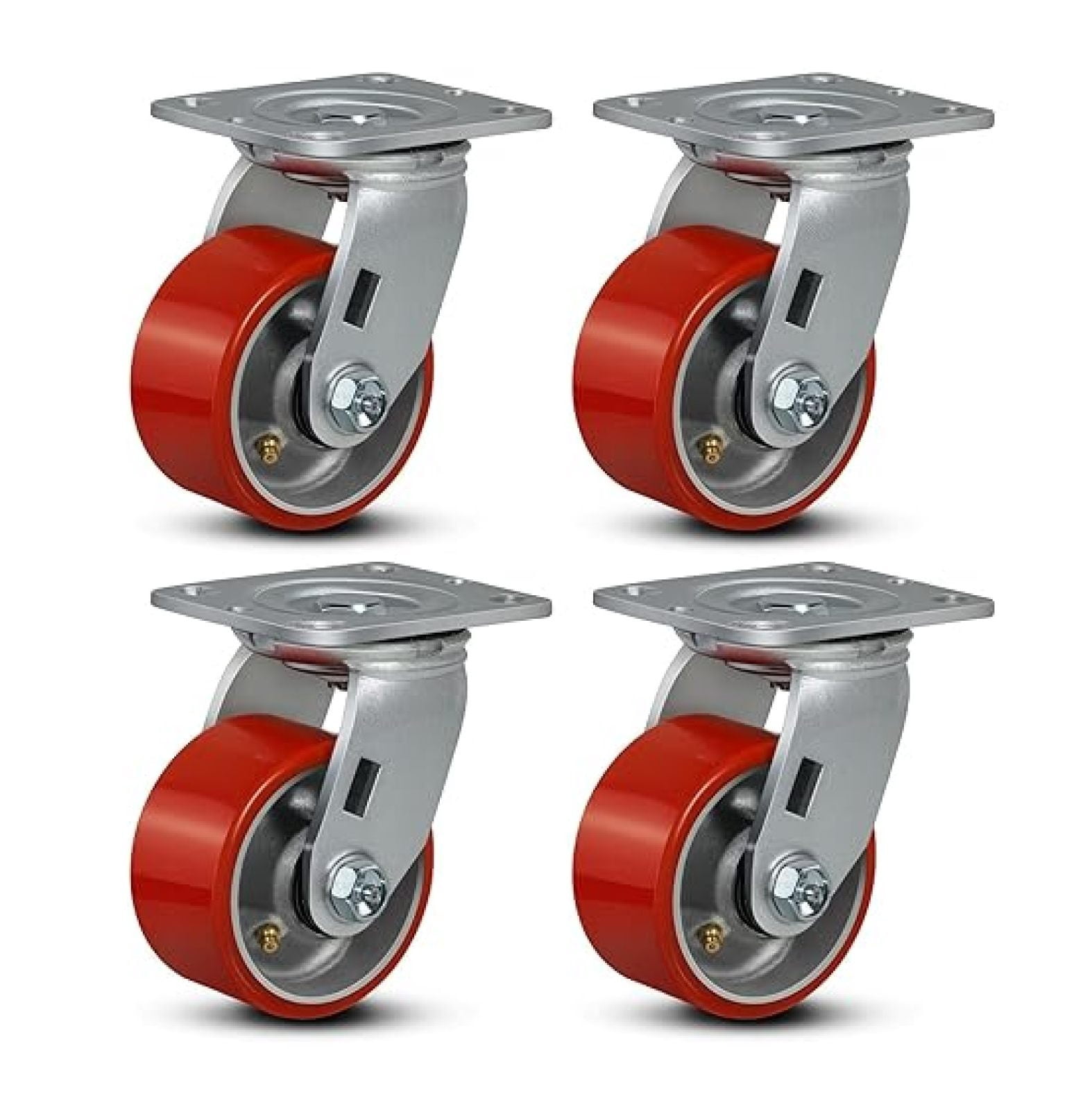 4"x2" Industrial Casters- Heavy Duty casters,Polyurethane Casters Wheel ...