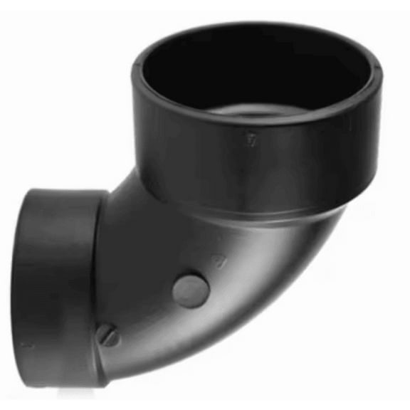 4"x3" ABS DWV 90 Reducing Closet Elbow (Hub x Hub)