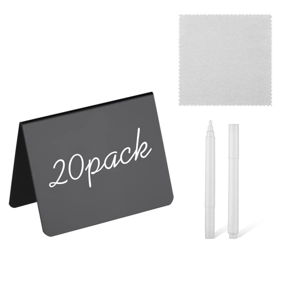 MRSXXNTY 20pcs Mini Chalkboard Signs 4"x3" for Chalk Sign for Food - Party - Buffet - Table Sign Chalkboard - Wedding - Bakery - Small Chalkboard Sign - Mini Chalkboard Signs