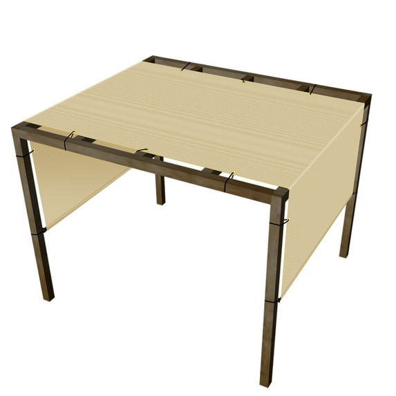 4'x36' Sand Outdoor Sun Shade Panel Universal Pergola Replacement Cover Canopy with Grommets Weight Rods Sun Block Cover