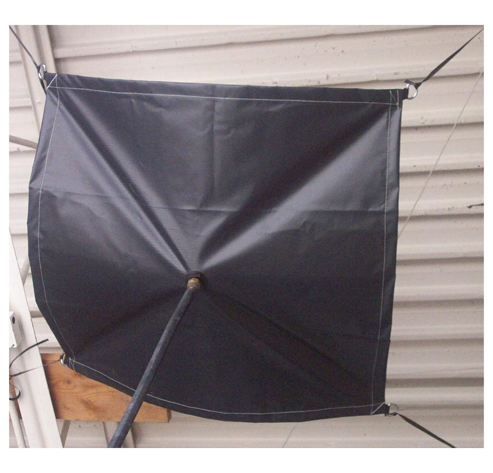 4'x4' Black Vinyl Heavy Duty Roof Leak Tarp-(4935-4x4b)