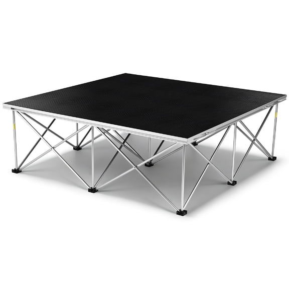 4'x4' Portable Stage Platform, 1543lbs Capacity 16.5" Height Anti-Slip Surface, Heavy Duty Modular Stage for Wedding Performances