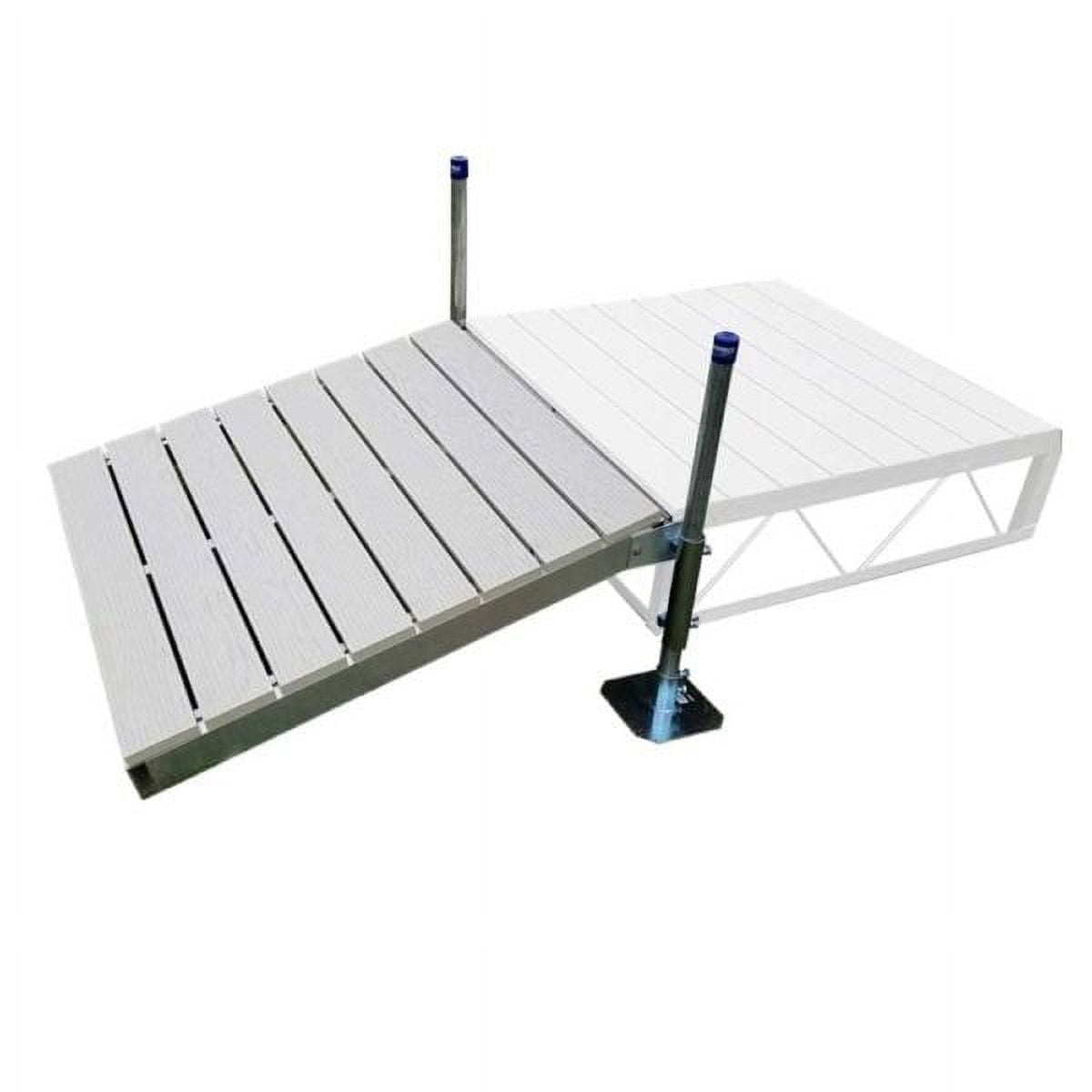 Patriot Docks 4'x4' Aluminum Truss Frame Shore Ramp Kit with Gray Deck ...