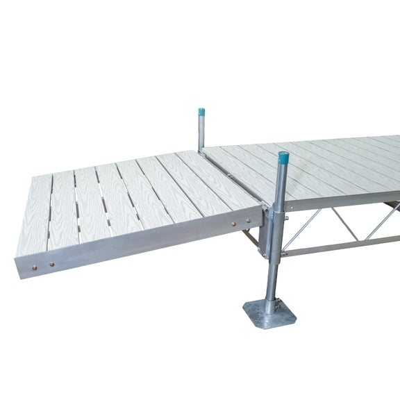 4'X4' Shore Ramp Kit for Truss Style Stationary or Rolling Dock (Gray Aluminum Decking) (10343)
