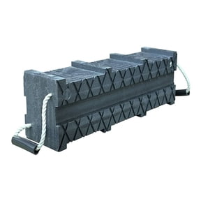 4"x4"x18" Black Super Cribbing Block Stacker w/ Ergonomic Handles and Interlocking, Non-Slip Surface 28,800 WLL - High-Density Polymer Material, Used for Stabilize Loads & Support