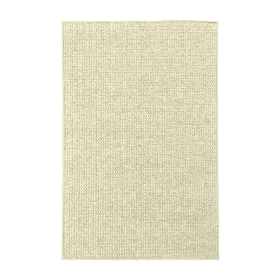 4'x5' Soft and Durable Interlace Indoor - Outdoor Area Rugs Lightweight and Flexible for Easy Cleaning and Transport (Color: Ivory)