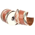thumbnail image 1 of 4"x5Y Brown Check/Pleather Overlay Ribbn, 1 of 1