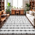 thumbnail image 1 of 4'x6' Area Rugs, Black Stripes Indoor Outdoor Area Rug for Living Room Bedroom, Farmhouse Striped Modern Abstract Art Washable Bathroom Rugs Kitchen Floor Carpet Mats Home Decor Aesthetic, 1 of 8