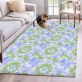 thumbnail image 1 of 4'x6' Area Rugs, Blue Teal Indoor Outdoor Area Rug for Living Room Bedroom, Modern Tie Dyeing Contemporary Abstract Art Washable Bathroom Rugs Kitchen Floor Carpet Mats Home Decor Aesthetic, 1 of 8