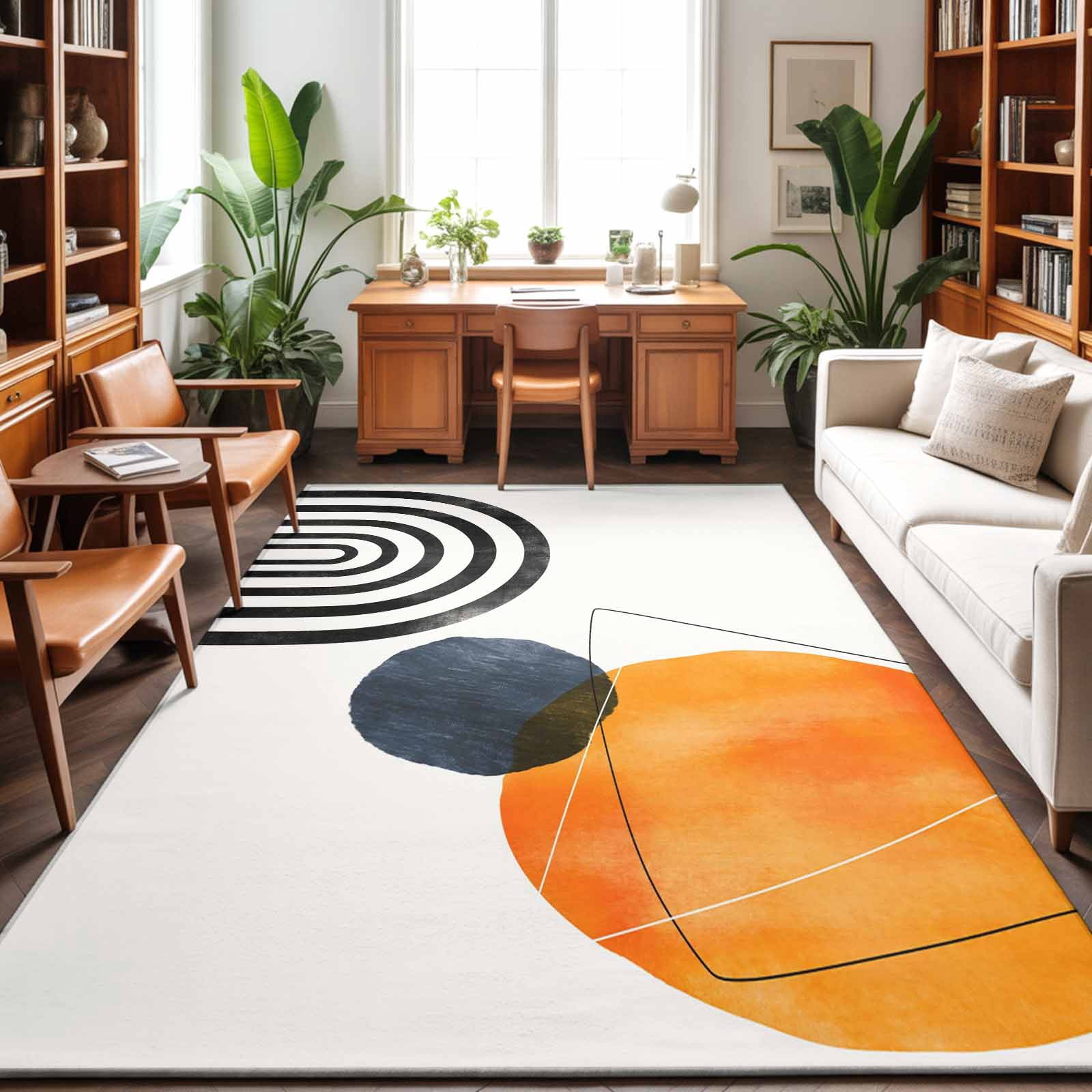 4'x6' Area Rugs, Boho Abstract Indoor Outdoor Area Rug for Living Room ...