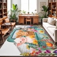 thumbnail image 1 of 4'x6' Area Rugs, Country Farm Indoor Outdoor Area Rug for Living Room Bedroom, Farmhouse Pig Cow Horse Truck Flowers Barn Washable Bathroom Rugs Kitchen Floor Carpet Mats Home Decor Aesthetic, 1 of 8