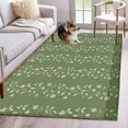 thumbnail image 1 of 4'x6' Area Rugs, Sage Green Floral Indoor Outdoor Area Rug for Living Room Bedroom, Spring Flowers Washable Bathroom Rugs Kitchen Floor Carpet Mats Home Decor Aesthetic, 1 of 8