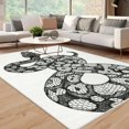 4‘x6‘ Area Rugs Snake Violence Retro Aesthetic Rug Black White Snake