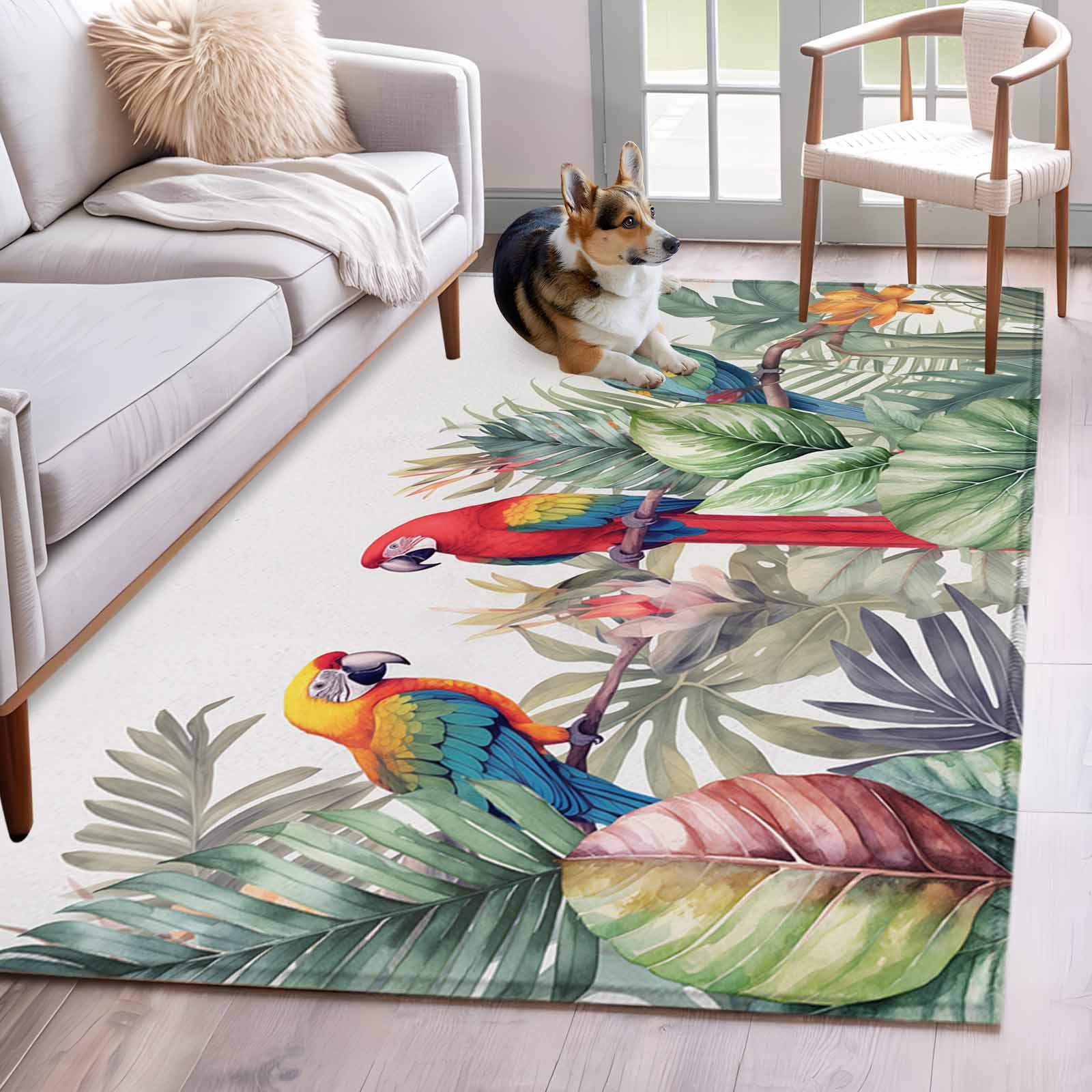 4'x6' Area Rugs, Summer Botanical Indoor Outdoor Area Rug for Living ...