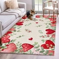 thumbnail image 1 of 4'x6' Area Rugs, Valentine's Day Love Heart Indoor Outdoor Area Rug for Living Room Bedroom, Rustic Eucalyptus Love Heart Washable Bathroom Rugs Kitchen Floor Carpet Mats Home Decor Aesthetic, 1 of 8