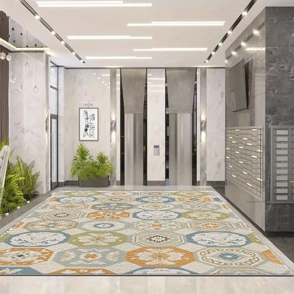 4'x6' Carpet Pads Non Slip Carpet Slip Grip Moody Area Rug Neutral Area Rug Scalloped Area Rug