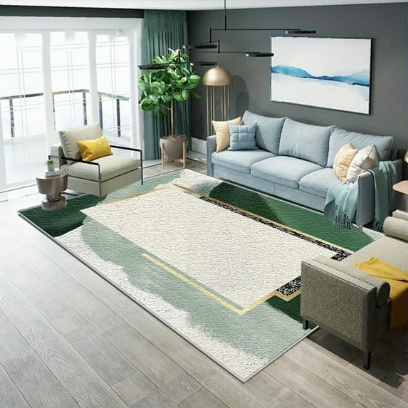 4'x6' Carpet Small Indoor/Outdoor Carpet Low Pile Area Rug Octagon Area Rug Retro Area Rug