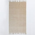 thumbnail image 1 of 4'x6' Handloom Yellow Cotton Chenille Rug with Tassels, 1 of 1