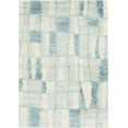 thumbnail image 1 of 4'x6' Ivory Blue Machine Woven Abstract Blocks Indoor Area Rug, 1 of 6
