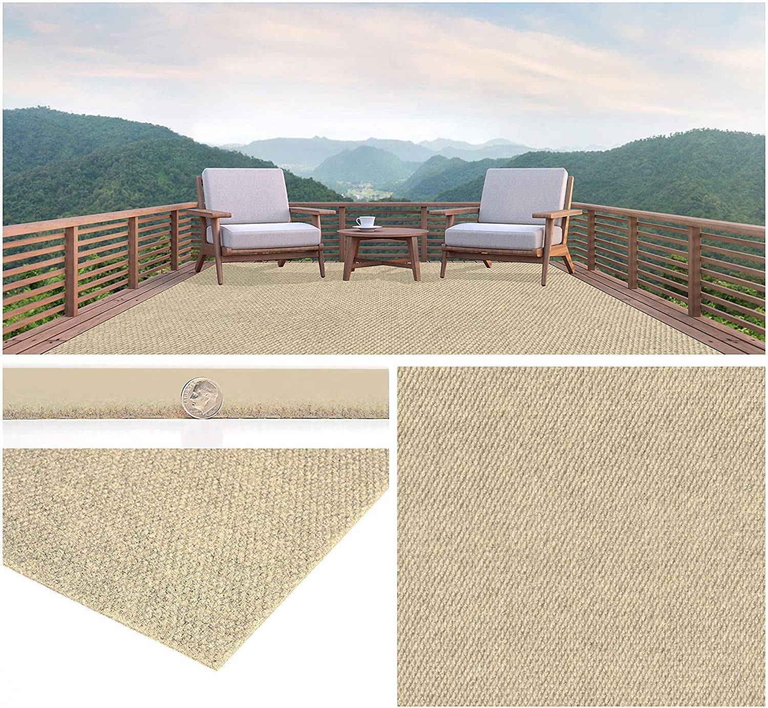 4'x6' Soft Indoor/Outdoor Hobnail Style Area Rugs. Lightweight and ...
