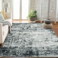 thumbnail image 1 of 4'x6' Washable Area Rug, Non Slip Abstract Rugs, Soft Faux Wool Living Room Rug, Low Pile Rugs for Living Room Bedroom Dining Room, Grey, 1 of 7