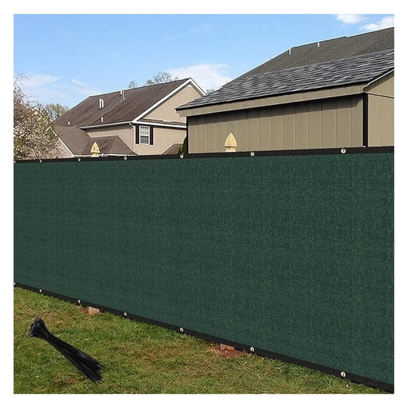 4'x69' Privacy Fence Screen Windscreen with Copper Grommets, Fit for Fence and Residential Garden Outdoor 90% UV Blockage, Cable Zip Ties Included (Green)