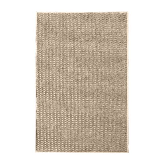 4'x9' Soft and Durable Interlace Indoor - Outdoor Area Rugs Lightweight and Flexible for Easy Cleaning and Transport (Color: Taupe)