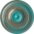 thumbnail image 1 of 40 1/4"OD x 3 1/8"P Small Classic Ceiling Medallion (Fits Canopies up to 10"), Hand-Painted Copper Green Patina, 1 of 6