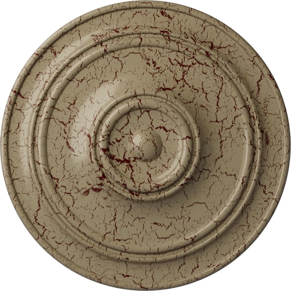 40 1/4"OD x 3 1/8"P Small Classic Ceiling Medallion (Fits Canopies up to 10"), Hand-Painted Gobi Desert Crackle