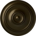 thumbnail image 1 of 40 1/4"OD x 3 1/8"P Small Classic Ceiling Medallion (Fits Canopies up to 10"), Hand-Painted Green Gold, 1 of 6