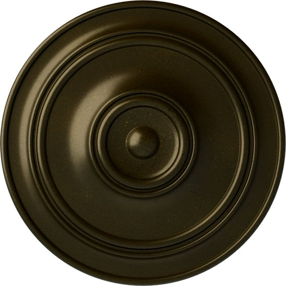 40 1/4"OD x 3 1/8"P Small Classic Ceiling Medallion (Fits Canopies up to 10"), Hand-Painted Green Gold