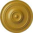 thumbnail image 1 of 40 1/4"OD x 3 1/8"P Small Classic Ceiling Medallion (Fits Canopies up to 10"), Hand-Painted Iridescent Gold, 1 of 6