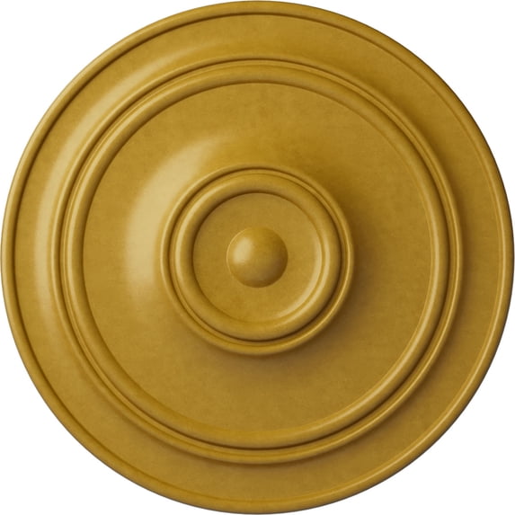 40 1/4"OD x 3 1/8"P Small Classic Ceiling Medallion (Fits Canopies up to 10"), Hand-Painted Iridescent Gold
