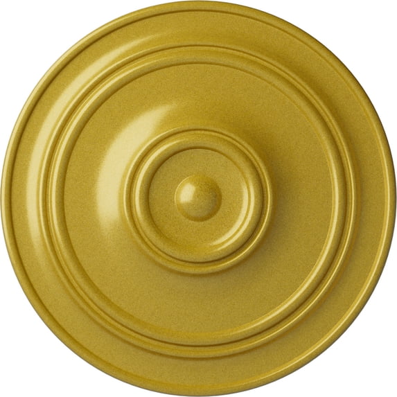 40 1/4"OD x 3 1/8"P Small Classic Ceiling Medallion (Fits Canopies up to 10"), Hand-Painted Rich Gold