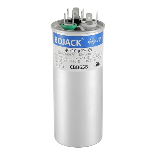 40/10 uF 40+10 MFD 370/440 VAC CBB65 Dual Run Start Round Capacitor for Condenser Straight Cool or Heat Pump Air Conditioner or AC Motor and Fan Starting$$Electrical