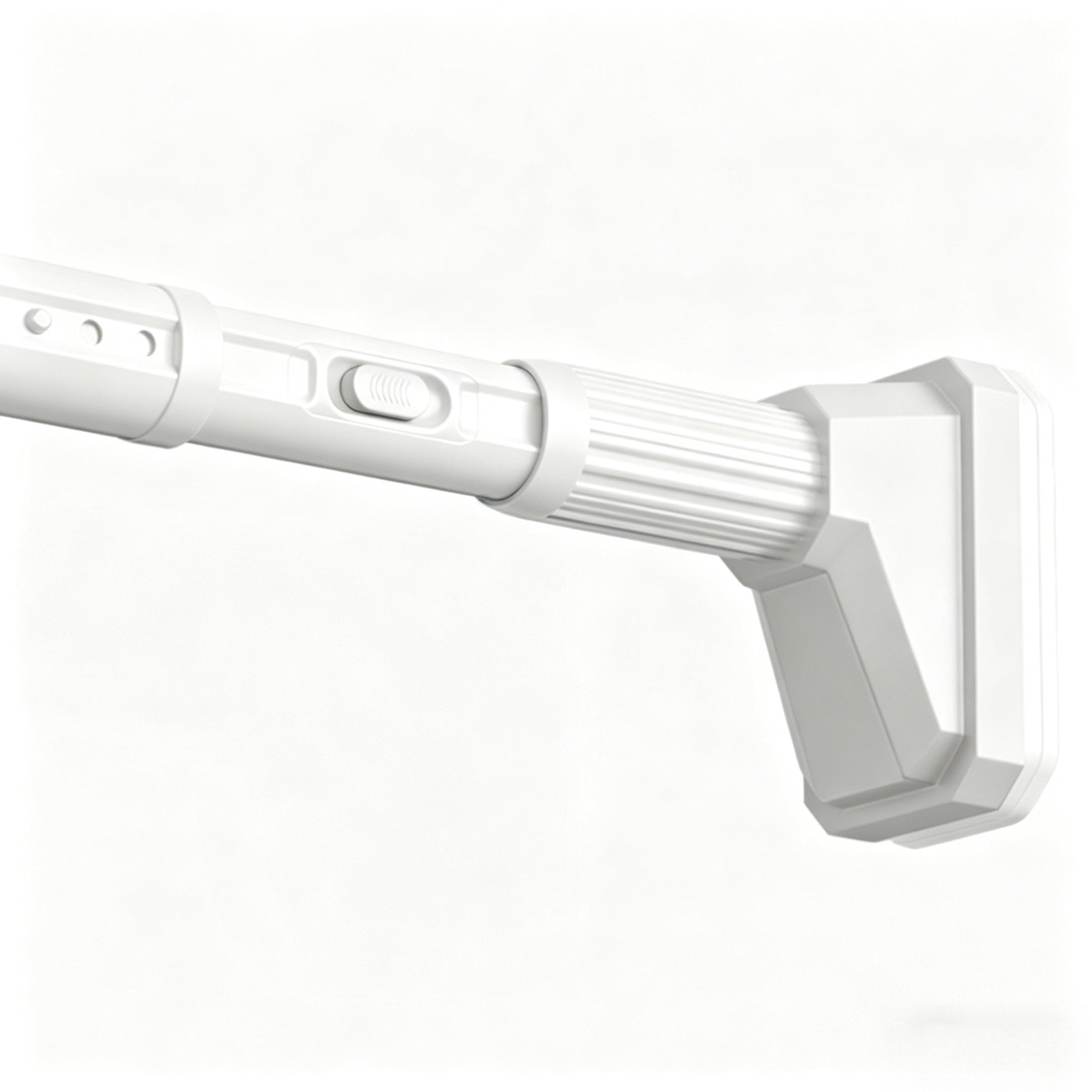 Mxdfafa 40-122inch White Telescopic Tension Curtain Rod - Heavy Duty No Drill Closet Rod for Hanging Clothes, Rust-Proof Carbon Steel Extendable Laundry Rod for Bathroom/Windows/Room Divider