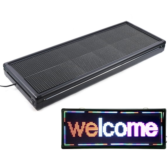 4015in DIY Programmable LED Sign, Red White Pink High Resolution USB Digital Advertising Display Board for Bar Restaurant Salon