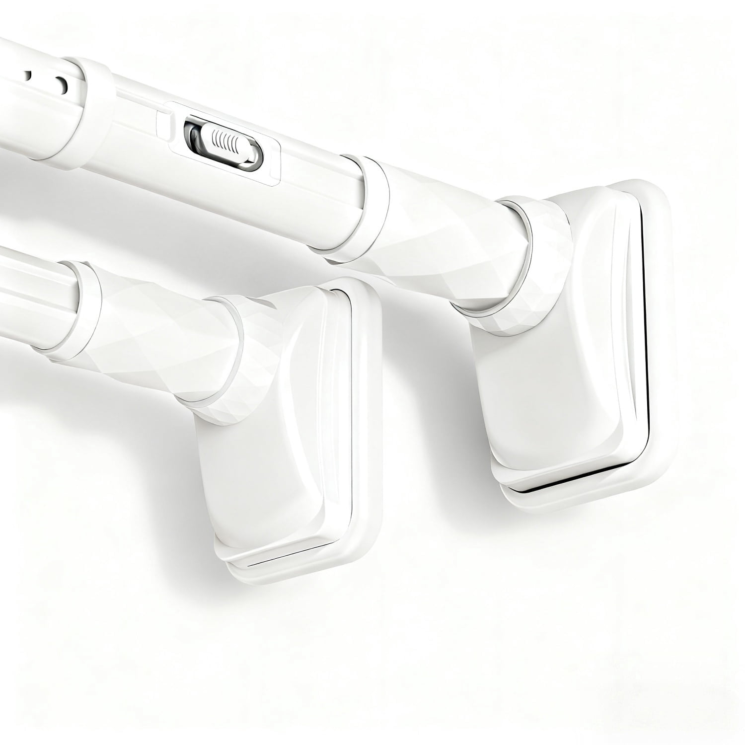 Extending Drying Rod 40-173inch White Telescopic Tension Curtain Rod for Drying Clothes, No ...